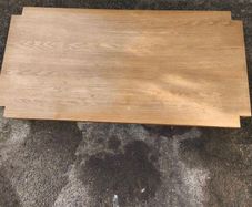 Oak dining table- two built in drawers