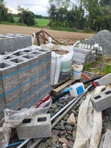 cavity blocks and sand