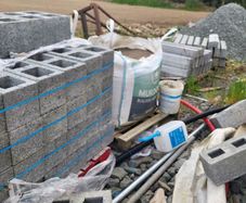 cavity blocks and sand