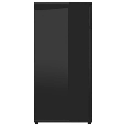 Sideboard High Gloss Black 160x36x75 cm Chipboard