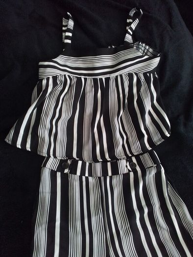 Girls 2 Piece/Stripe Square Neck Trouser Co-ordinate