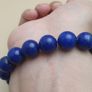 Top Quality Lapis Lazuli Bracelet Polished 11mm Gemstone Bead Image 10