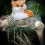 Enchanted Magical Bone Wreath with a Fox, Mushrooms, Crystals and Other Forest Findings wall hanging Image 4