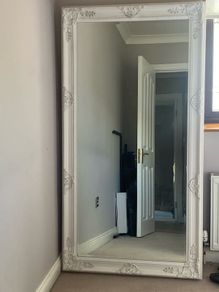 White ornate mirror