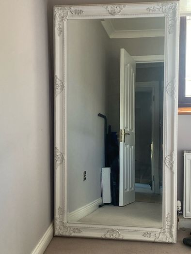 White ornate mirror