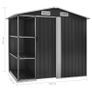Garden Shed with Rack Anthracite 205x130x183 cm Iron Image 2