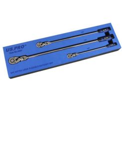 Brand New 3 Pcs Extra Long Flexible Ratchet Set