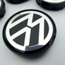 4x VW 55mm Black Chrome logo Volkswagen alloy wheel centre caps cap Hub Cover 54 Image 6
