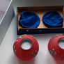Avoca Blue Hand Painted Christmas Tea Light Holders Image 3