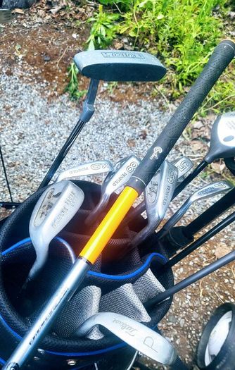 Set of golf clubs
