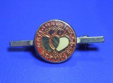 National Blood Service (NBS) - blood donor's award badge (1990's). Tiepin badge.