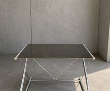 mid century chrome desk vintage Danish