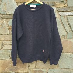 Men's blue wool jumper medium Le Tricot Marine