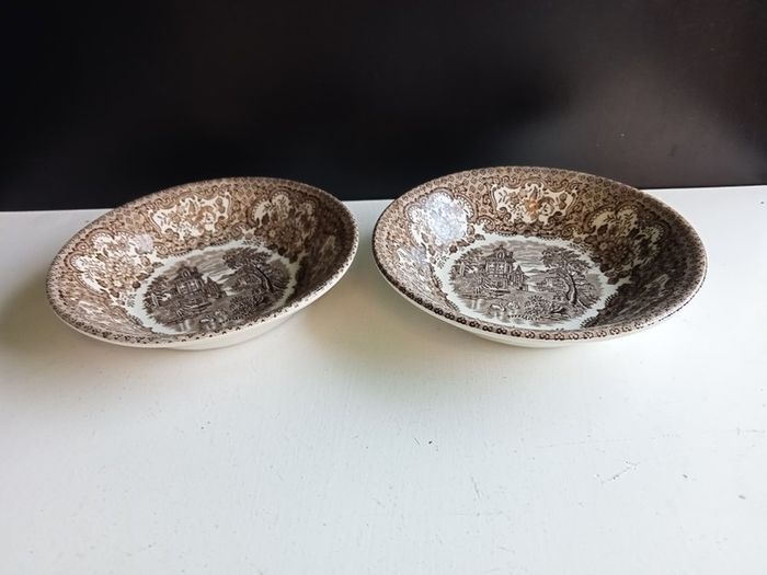 Staffordshire dessert bowls x 2