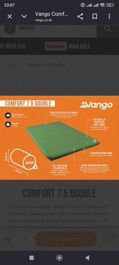 Double self inflatable mattress
