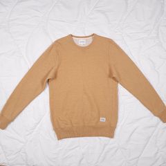 Norse Project Mustard Yellow Wool Crew Neck Sweatshirt Size M