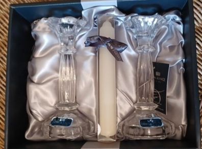 Newgrange Living Crystal Candle Holders x2