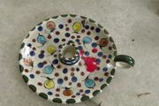 Mexican Signed Ceramic candle holder.