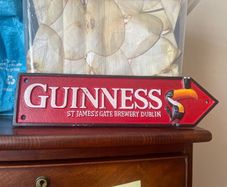 Vintage Cast Iron Guinness Sign