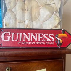 Vintage Cast Iron Guinness Sign