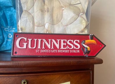 Vintage Cast Iron Guinness Sign