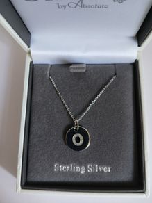 Absolute Jewellery Sterling Silver Necklace & Pendant Initial O Letter O New With Tags & Box CAN POST