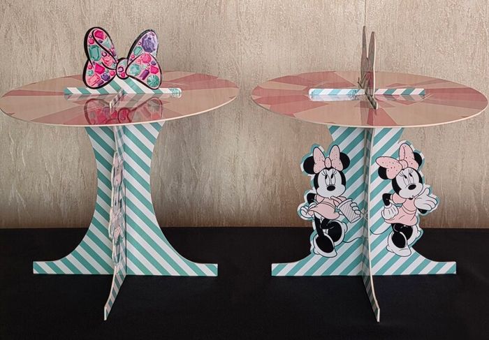 Minnie Mouse Birthday backdrop and 2 stands