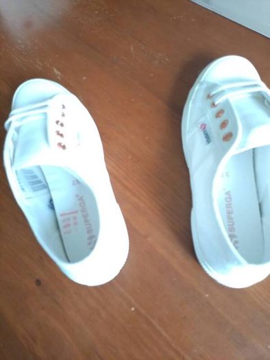 Superga 2750 COTU CLASSICWhite_Rose Gold  , size uk4/eu37
