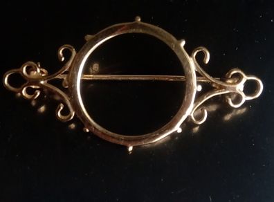 9ct solid gold brooch mount