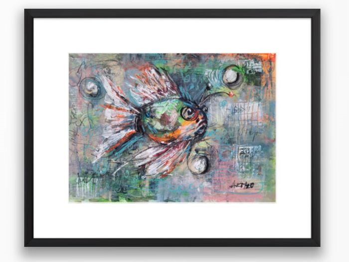 ArtH2o 2025 Lucky Fish, A3 Mixed Media Acrylic on 300gsm Aquarelle Paper