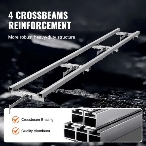 Rail Mill Guide System 2.74 m Chainsaw Milling Rail Guide 4 Crossbar Kits