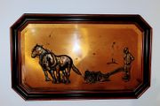 Handcrafted copper wall display 51cm wide