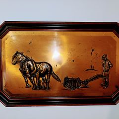 Handcrafted copper wall display 51cm wide