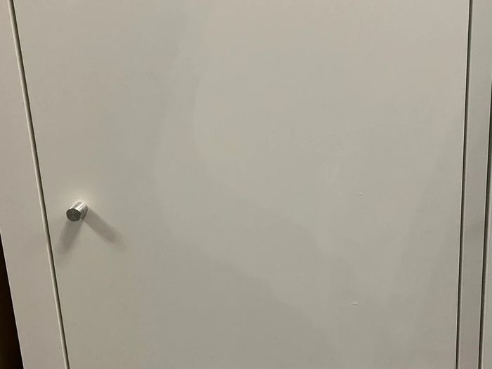 White IKEA Kallax Insert with Door & Knob