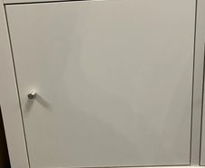White IKEA Kallax Insert with Door & Knob