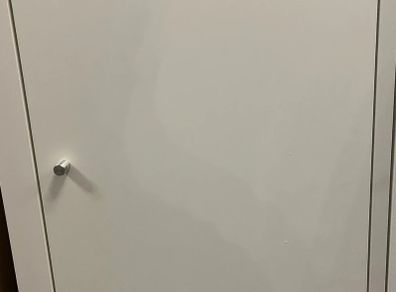 White IKEA Kallax Insert with Door & Knob