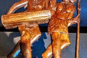 Hand carved wooden decor 47cm