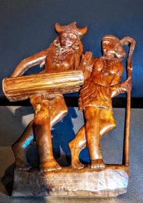 Hand carved wooden decor 47cm
