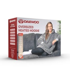 Heated Hoodie Grey Oversized