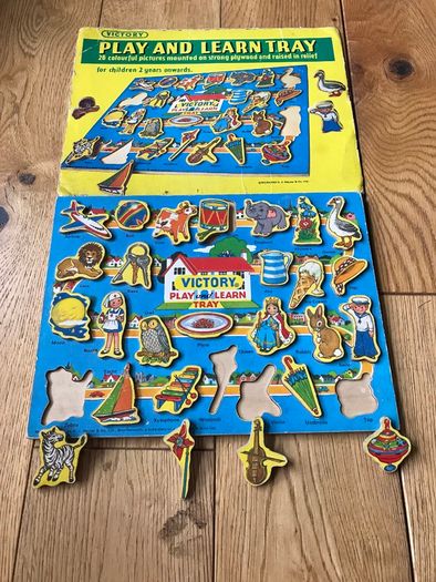 Vintage 1970's Abacus and Play and Learn Puzzles