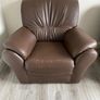 2 Brown leather armchair for 50 Euros Image 2