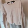 True Religion cream crop mesh back sweatshirt size S Postage included Image 2
