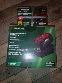 Parkside Battery 4Ah (two batteries) plus charger