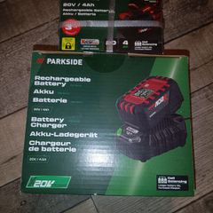 Parkside Battery 4Ah (two batteries) plus charger