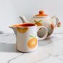 New Bright Citrus Hand-Painted Ceramic Tea Set Image 2