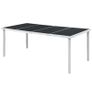 Garden Table 190x90x74 cm Black Steel Image 2