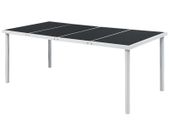 Garden Table 190x90x74 cm Black Steel