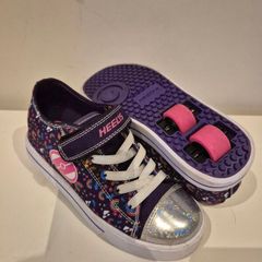 Heelys Snazzy X2 Shoes Purple Multi Rainbow UK Size 1