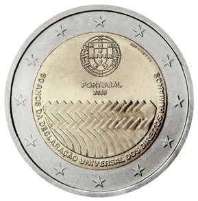 Portugal 2008 - 2 Euro Commemorative - Human Rights