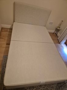 Respa small double 4ft divan bed in cream - perfect condition